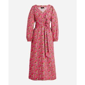 EUC J. Crew COLLECTION Women's Poplin Ratti Pink Blooms Floral Dress XS S